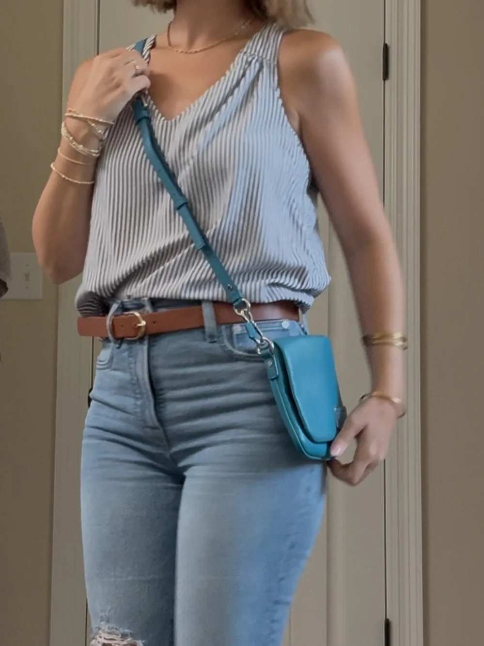 Marc by Marc Jacobs Teal Pebbled Leather Crossbody